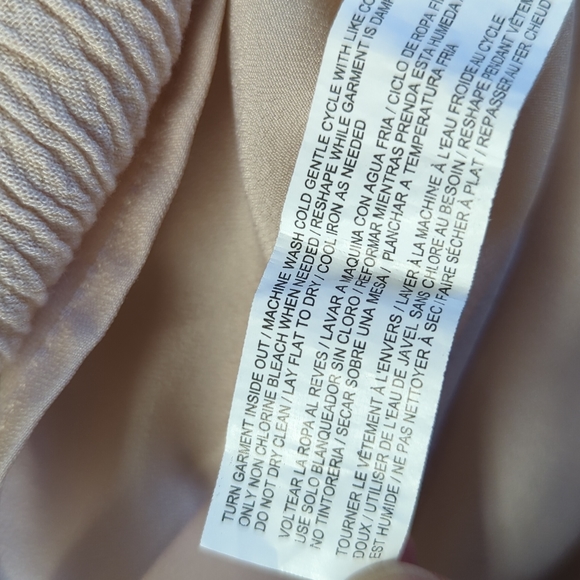 Eloquii Half Button Blouson Shift Dress Beige 24 casual bohemian summer plus - Picture 8 of 9